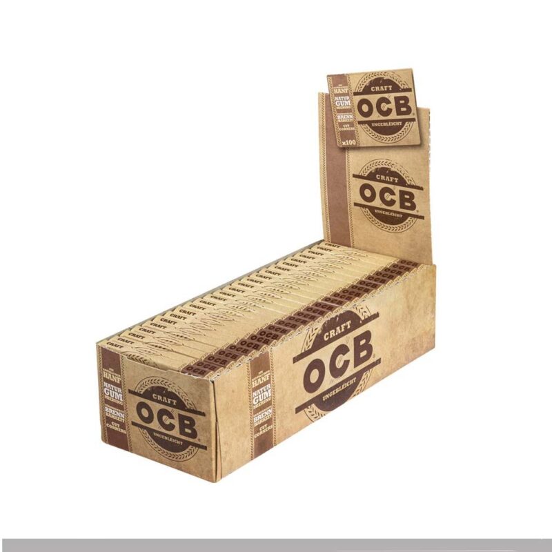 OCB Craft Doppelfenster Regular Zigarettenpapier Box 25 Heftchen
