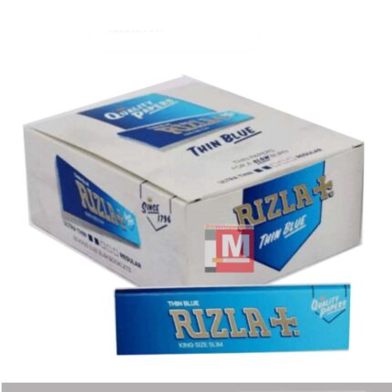 Rizla Bleu King Size Slim Feuilles à rouler boîte présentoir de 50 carnets