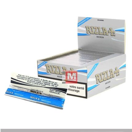 Rizla Micron King Size Slim Feuilles à rouler boîte présentoir de 50 carnets