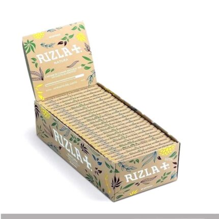 Rizla Natura Chanvre Bio Courtes Feuilles à rouler boîte présentoir de 50 carnets bio