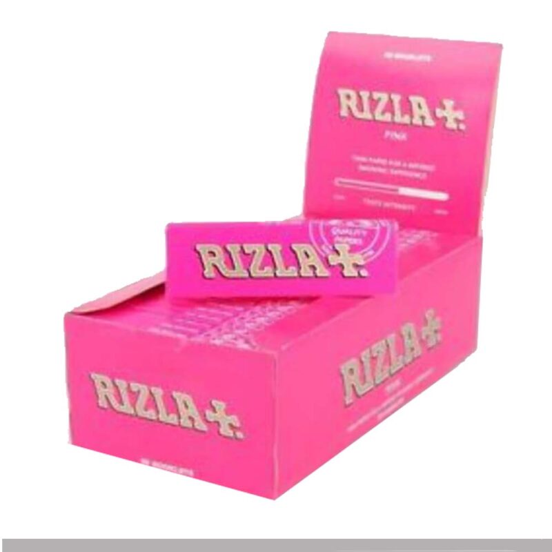 Rizla Rose Courtes Feuilles à rouler Pink colorées boîte présentoir de 50 carnets