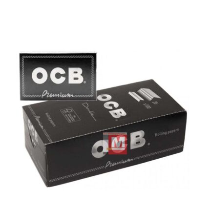 OCB Noir Courtes Feuilles à rouler Premium Black boîte présentoir de 25 carnets doubles