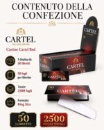 Cartine Cartel Rosse Corte Regular – 50 Libretti Originali