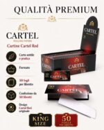 Cartine Cartel Rosse Corte Regular – 50 Libretti Originali 2
