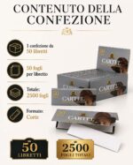 Cartine Cartel Argento Ultra Thin Silver Corte Regular – 50 Libretti Originali
