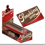 Smoking Brun Virgin Courtes Feuilles à rouler Double boîte présentoir de 25 carnets unbleached