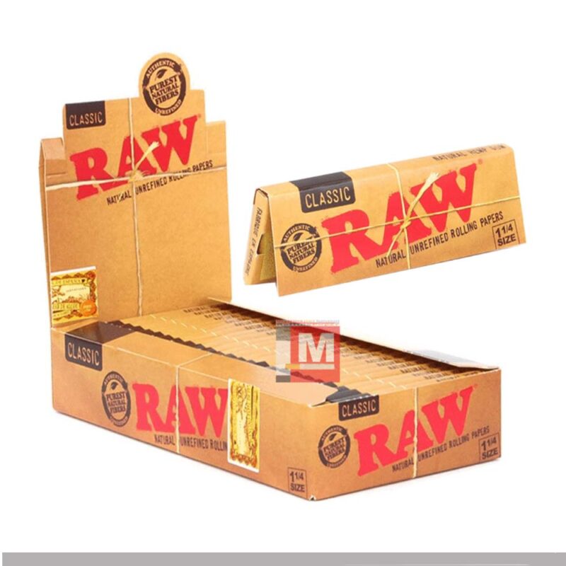 RAW Classic 1 1/4 Medium Papers Box 24 Heftchen