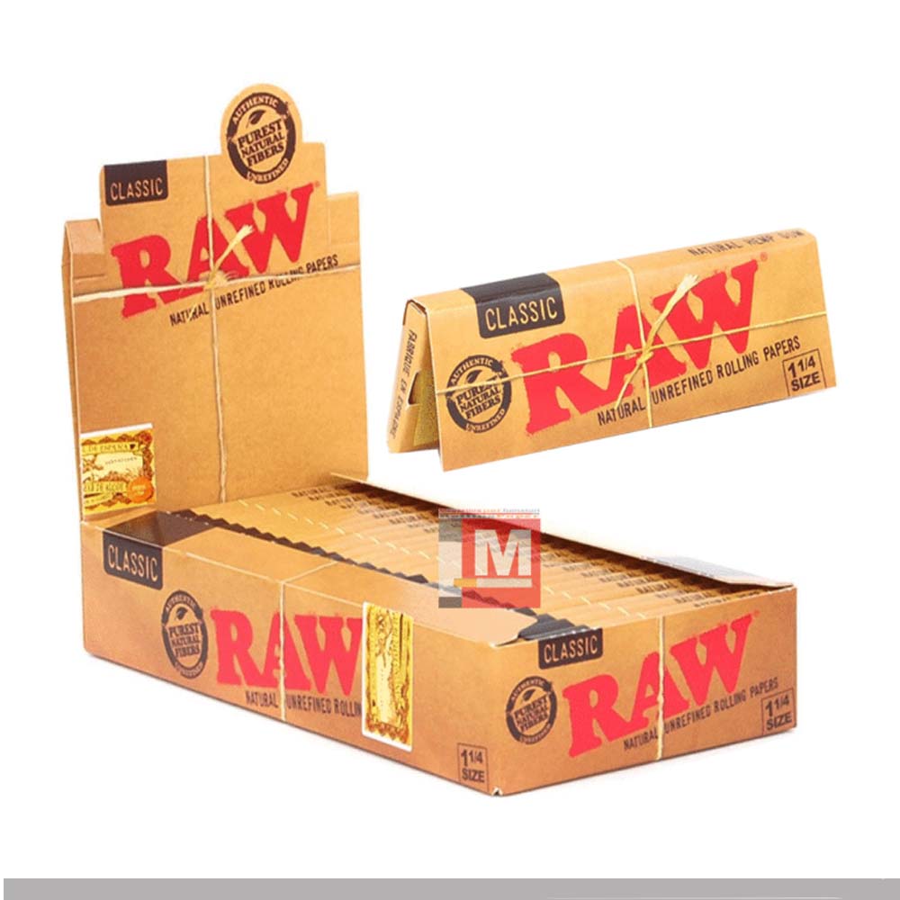 RAW Classic 1 1/4 Medium Papers Box 24 Heftchen