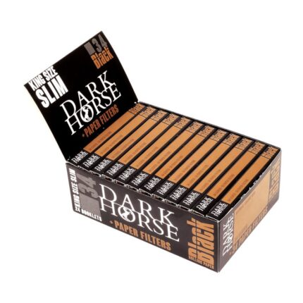 Cartine Dark Horse Black Nero Lunghe King Size Filtri in Carta 24 Libretti