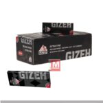 Gizeh Schwarz Extra Fine Regular Zigarettenpapier Box 50 Heftchen