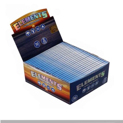 Elements Blau King Size Slim Longpapers Reispapier Box 50 Heftchen