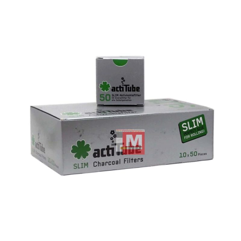actiTube Slim Aktivkohlefilter 7mm 10 Boxen Vorratspack