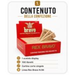 Cartine REX Bravo Finissime Gommate Corte Singole 100 Libretti Originali