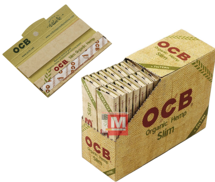 OCB Bio-Hanf King Size Slim Longpapers mit Filter Tips Box 32 Heftchen