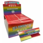 Elements Regenbogen King Size Slim Longpapers mit farbigen Filter Tips Box 24 Heftchen