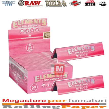 Elements Rosa King Size Slim Longpapers Reispapier Box 50 Heftchen