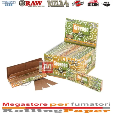 Alt Text για την εικόνα του κουτιού (Box): Greengo Bio-Hanf King Size Slim Longpapers mit Filter Tips Box 24 Heftchen Title εικόνας: greengo-bio-hanf-king-size-slim-tips-box-24 Caption (Λεζάντα εικόνας): Greengo Bio-Hanf King Size Slim Box – 24 Kombipacks mit ungebleichten Blättchen und Filter Tips.