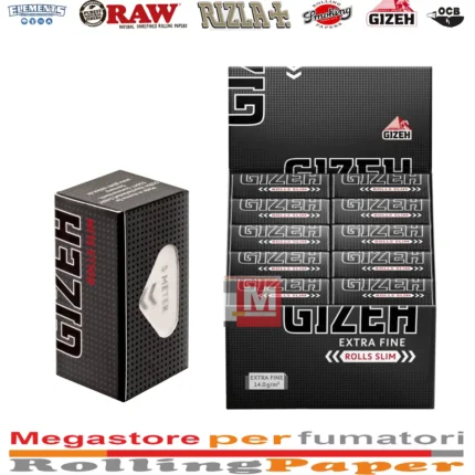 Gizeh Schwarz Extra Fine Rolls Slim Endlospapier Box 20 Rollen