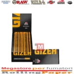 Gizeh Schwarz Original Regular Zigarettenpapier Box Doppelfenster 20 Heftchen
