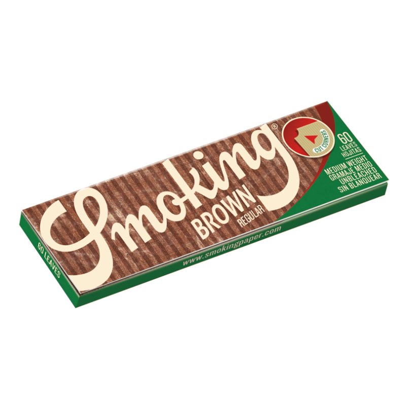 Cartine Smoking Brown Corte Non Sbiancate con angoli tagliati – 50 libretti originali