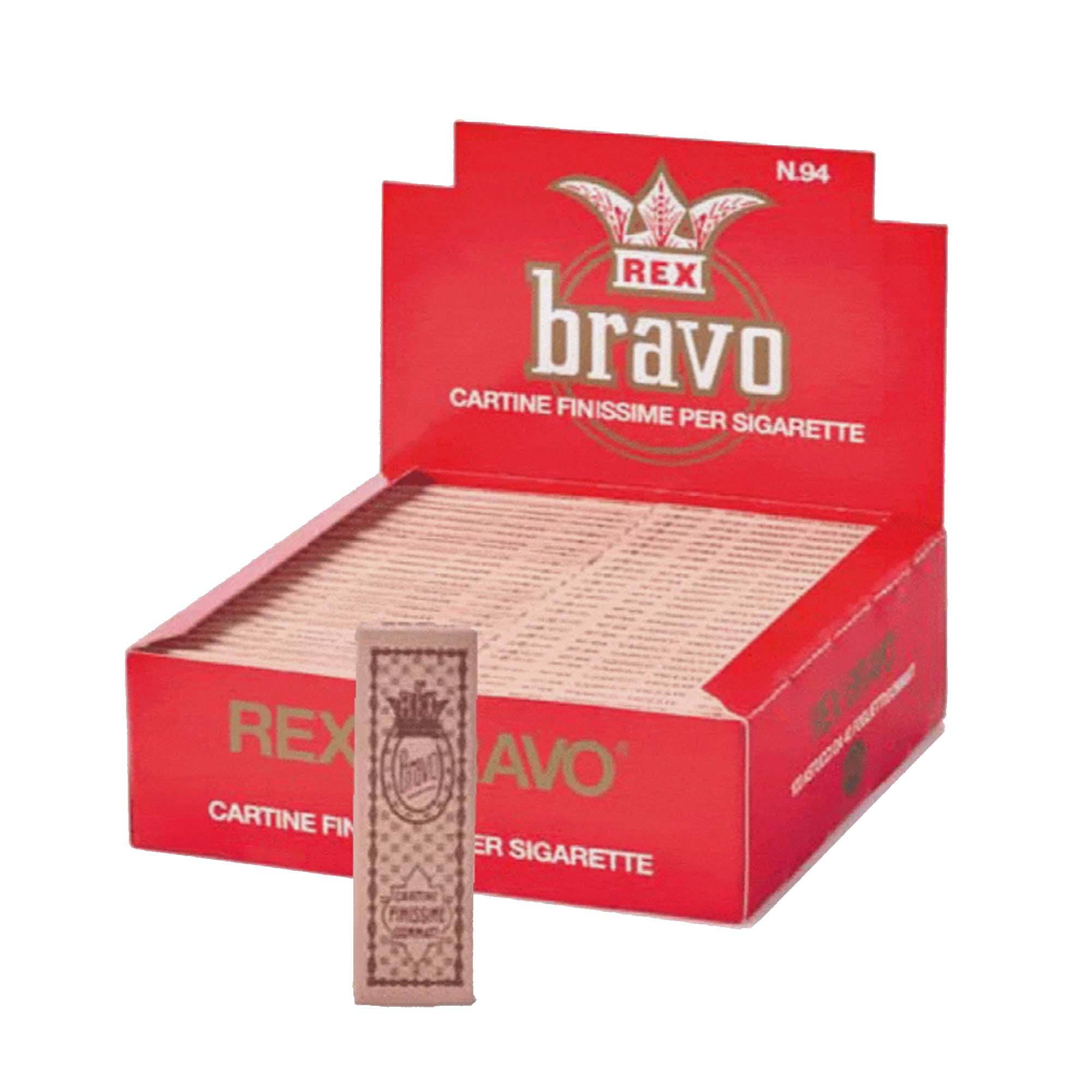 Rex Bravo Feinst Regular Zigarettenpapier Großbox 100 Heftchen