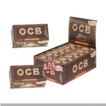 Alt Text για την εικόνα του κουτιού (Box / Pack): OCB Brun Virgin Rouleau 4m Feuilles à rouler boîte présentoir de 24 rolls unbleached Title εικόνας: ocb-brun-virgin-rouleau-4m-feuilles-a-rouler-boite-24-rolls Caption (Λεζάντα εικόνας): OCB Brun Virgin Rouleau 4m Feuilles à rouler – Boîte présentoir de 24 rolls distributeurs contenant chacun 4 mètres de papier Slim continu non blanchi.