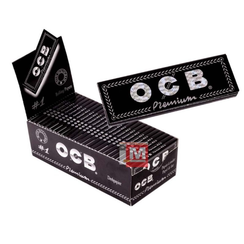 OCB Noir Courtes Feuilles à rouler Premium Black boîte présentoir de 50 carnets