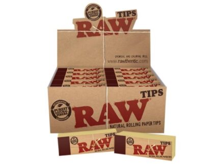 RAW Original Ungebleicht Slim Filter Tips Box 50 Blockheftchen