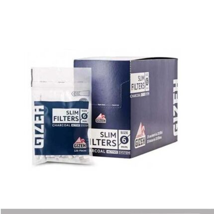 Gizeh Slim Aktivkohlefilter 6mm Beutel Packung 20 Beutel
