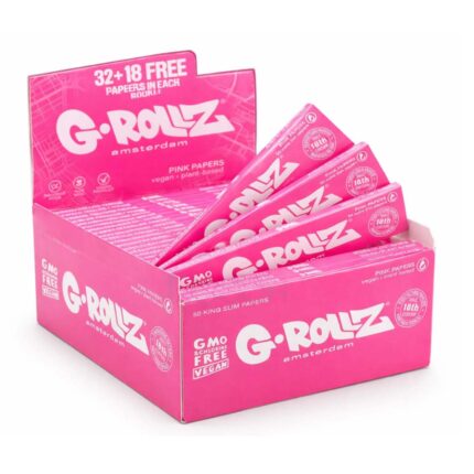Cartine G-Rollz Rosa King Size Slim 50 Libretti