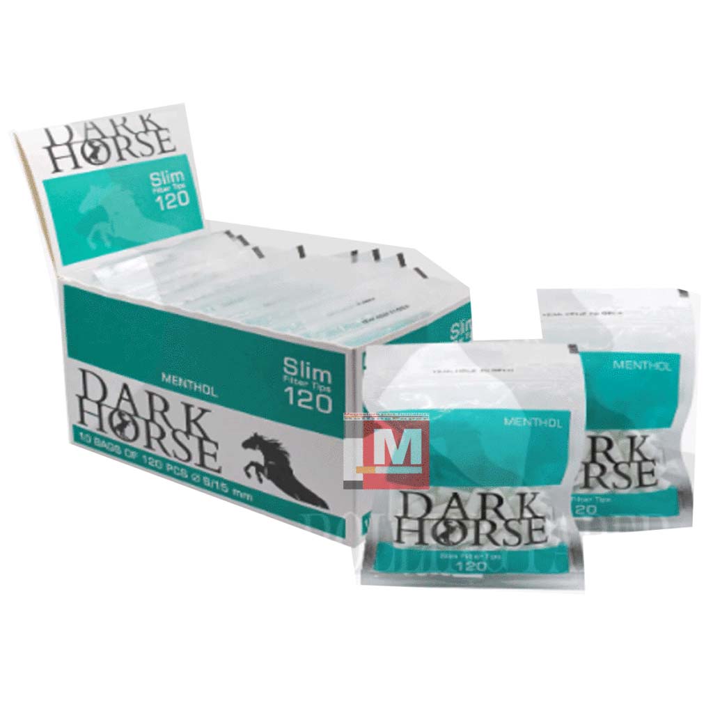 Dark Horse Menthol Slim Eindrehfilter 6mm Packung 10 Beutel