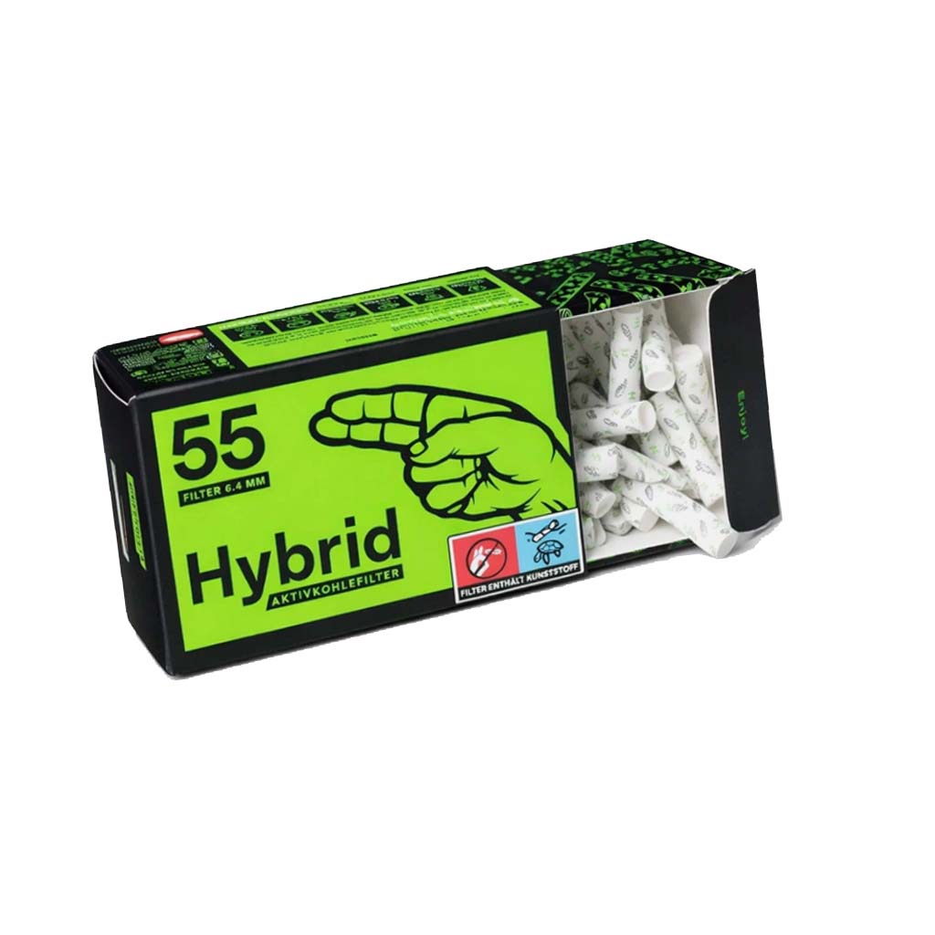 Hybrid Supreme Grün Bunt Aktivkohlefilter 6.4mm Schachtel 55 Filter