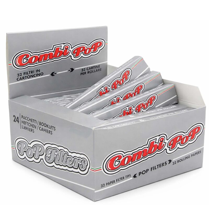 POP Silber Line King Size Slim Longpapers mit Filter Tips Box 24 Heftchen