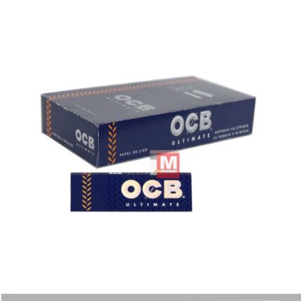 OCB Ultimate Bleu Courtes Feuilles à rouler boîte présentoir de 25 carnets doubles