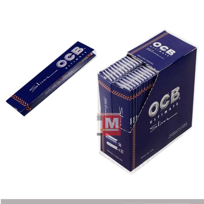 OCB Ultimate King Size Slim Feuilles à rouler boîte présentoir de 50 carnets