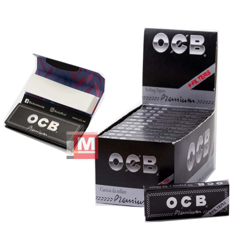 OCB Premium 1 1/4 Feuilles + Filtres boîte présentoir de 24 carnets