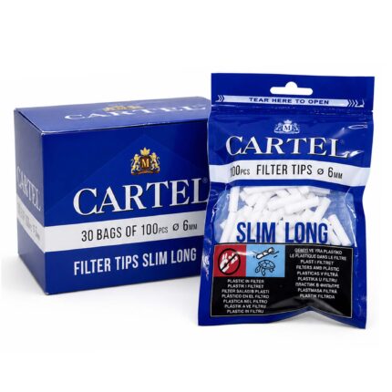 Filtri Cartel Lungo Slim 6mm 22mm Size Long In Busta 30 Bustine Da 100 Filtrini