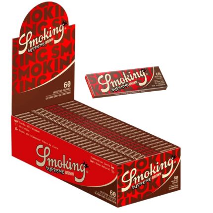 Cartine Smoking Supreme Brown Corte Ultra Sottili Non Sbiancate 50 Libretti