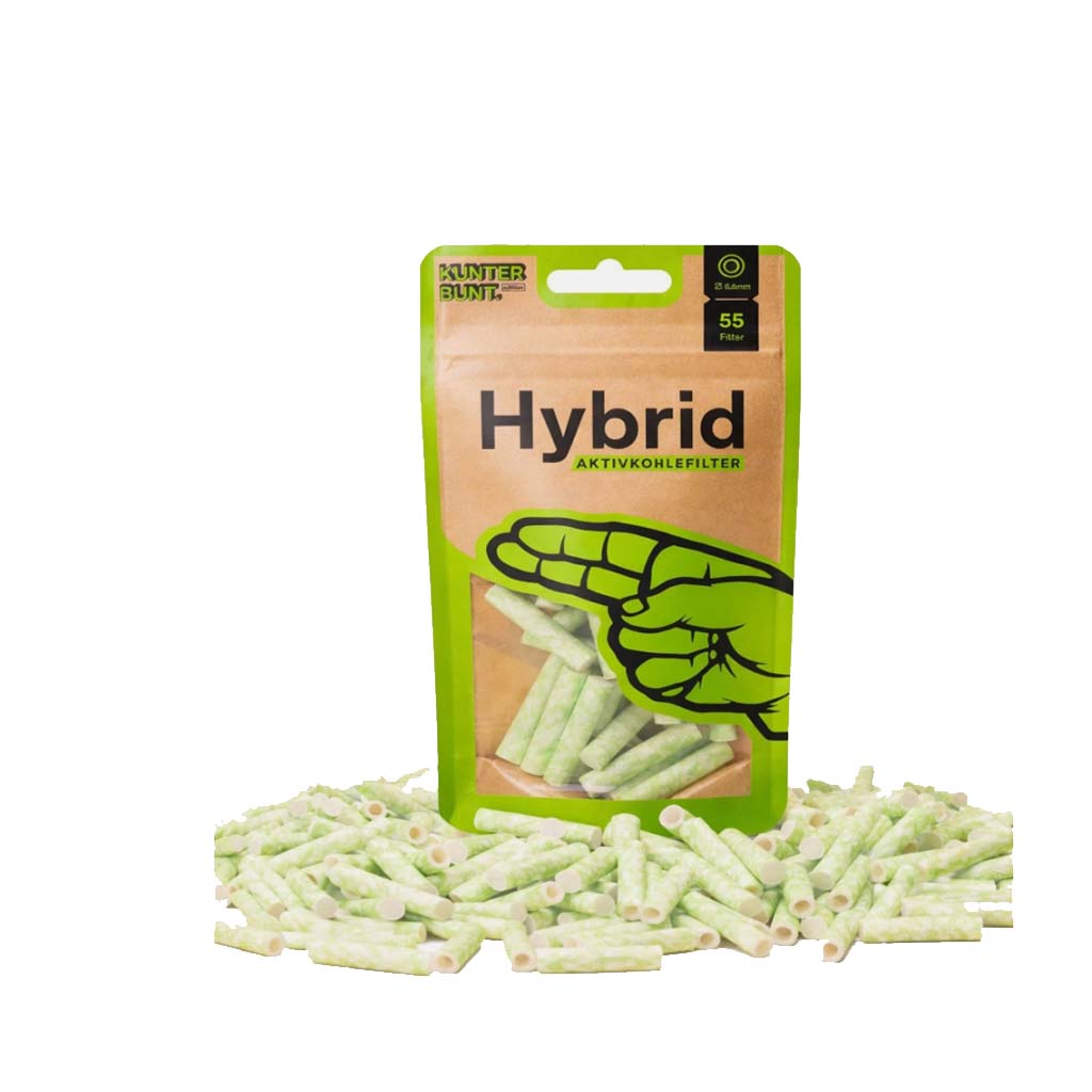 Filtri Hybrid Supreme ai Carboni Attivi 6,4mm Edizione Verde Variopinta 55 Filtri Originali