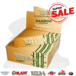Rizla Bambou King Size Slim Feuilles à rouler boîte présentoir de 50 carnets unbleached