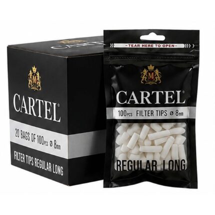 Filtri Cartel Lungo Regular 8mm 22mm Size Long Busta 20 Bustine Da 100 Filtrini
