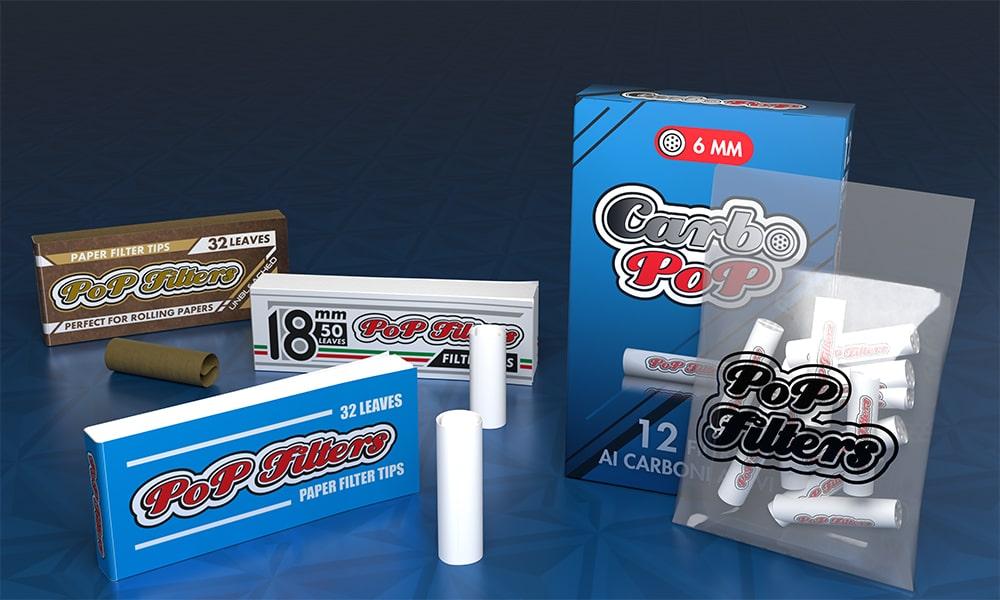 POP Filters guida ai filtri slim XL tips in carta