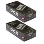 Cartine OCB Nere Premium Corte Sottili | Maxi Scorta 2 Full Box 100 Libretti