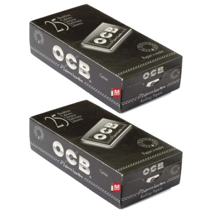 Cartine OCB Nere Premium Corte Sottili | Maxi Scorta 2 Full Box 100 Libretti