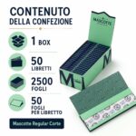 Mascotte Cartine Corte Regular 50 Libretti 2500 Fogli Originali
