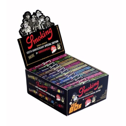 Smoking Kukuxumusu King Size Slim + Tips, 100 Years Design, 33 Blättchen + Tips pro Heftchen, 24 Heftchen