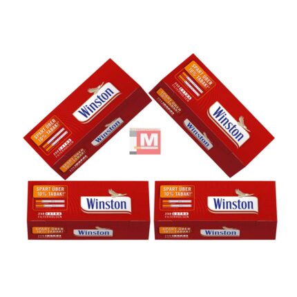 Winston Tubes Extra 8mm pour cigarettes avec Filtre Long XL boîte présentoir de 4 boîtes de 250 tubes vides