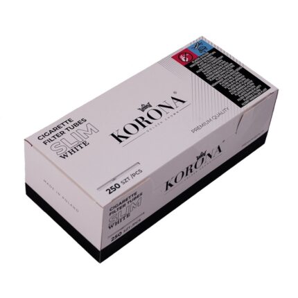 Korona Slim White Tubetti Vuoti 6,8 mm Per Tabacco | Box 250 Sigarette