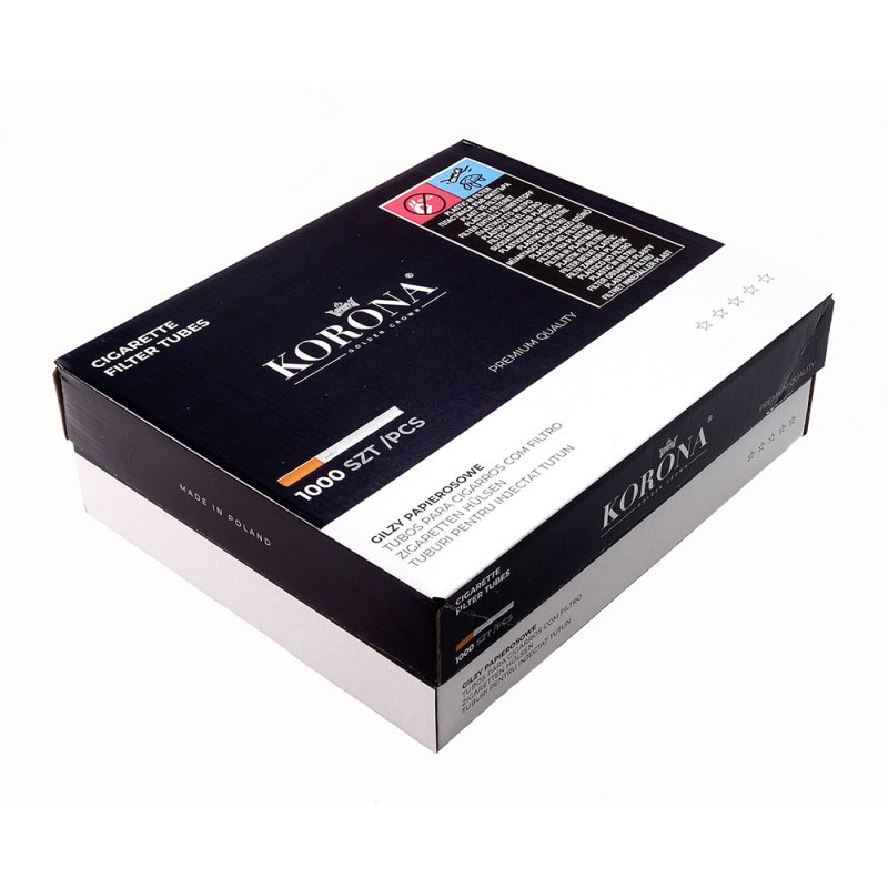 Korona Tubetti Vuoti Standard 8mm Con Filtro 15mm Box 1000 Tubetti