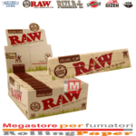 RAW Organic Chanvre Bio King Size Slim boîte présentoir de 50 carnets unbleached